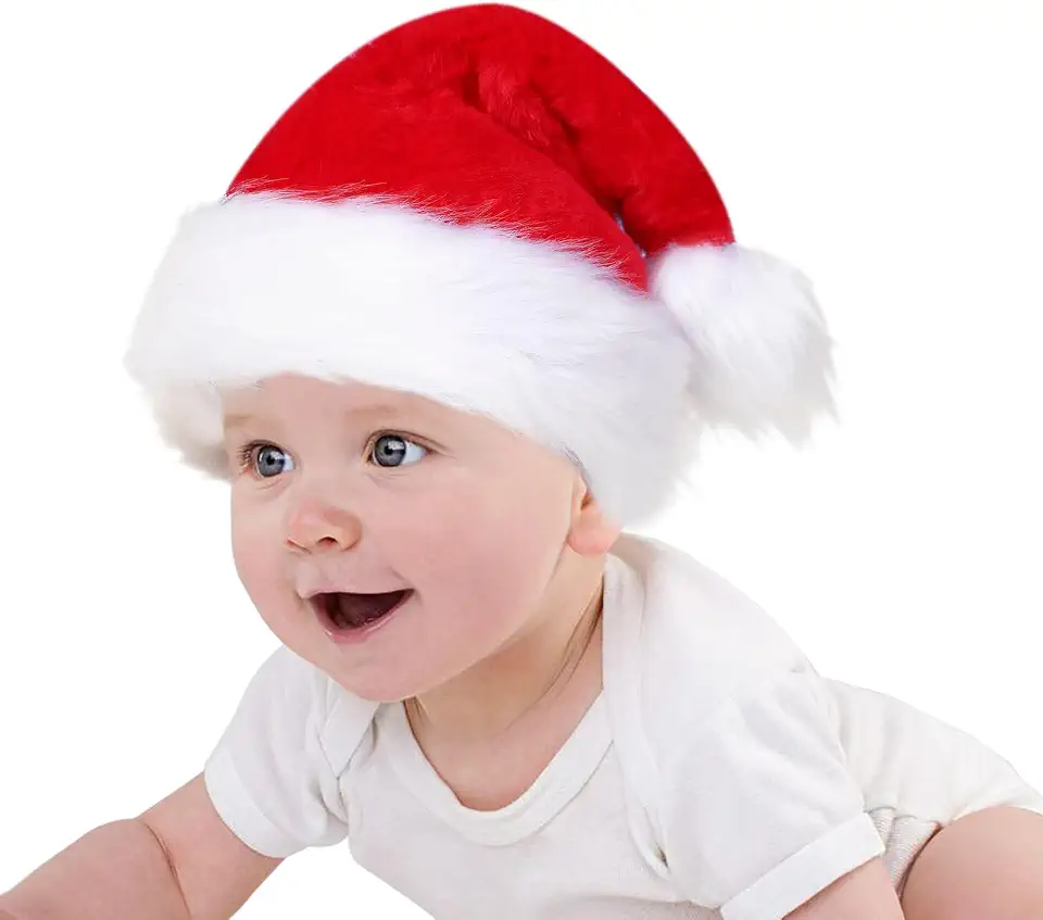 Plush Infant Christmas Hat