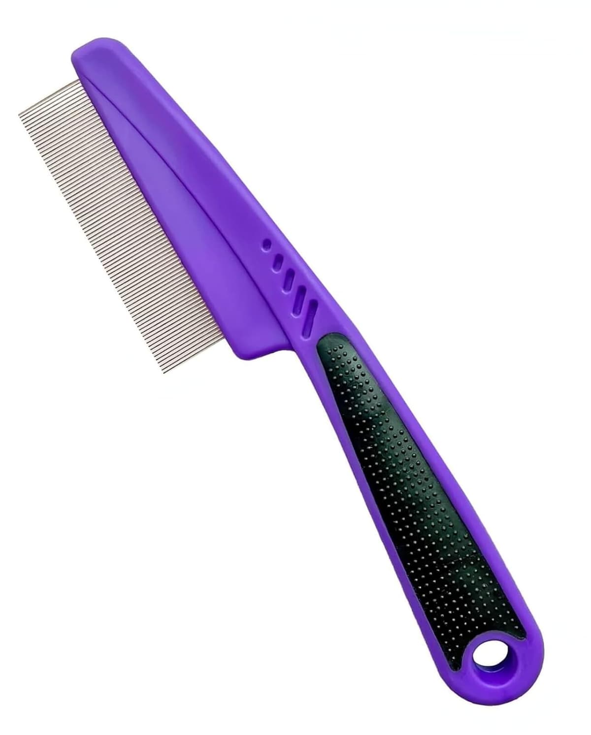 Pet Flea Comb with Rubber Handle