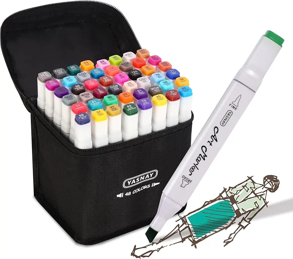 48-Color Dual Tip Art Markers