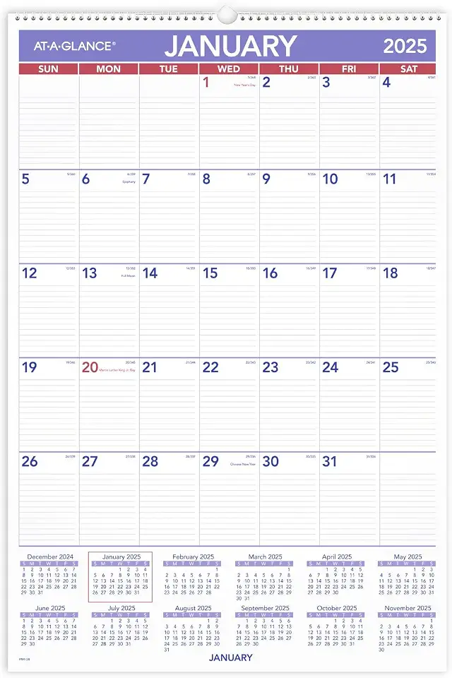 2025 Wall Calendar, Extra Large