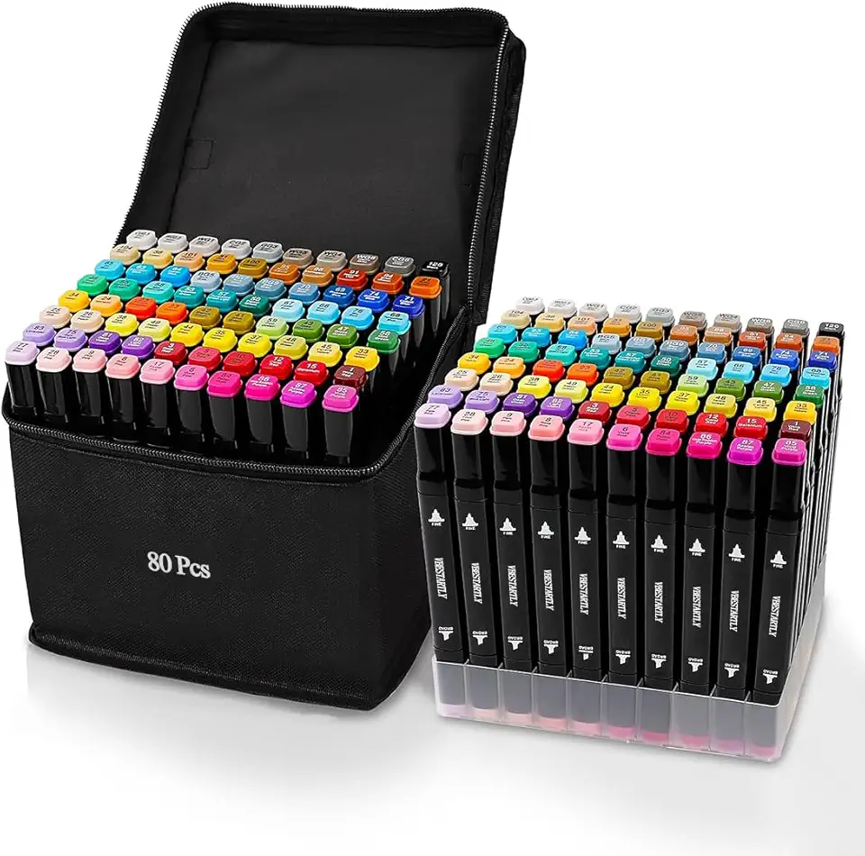 80 Colors Dual Tip Art Markers