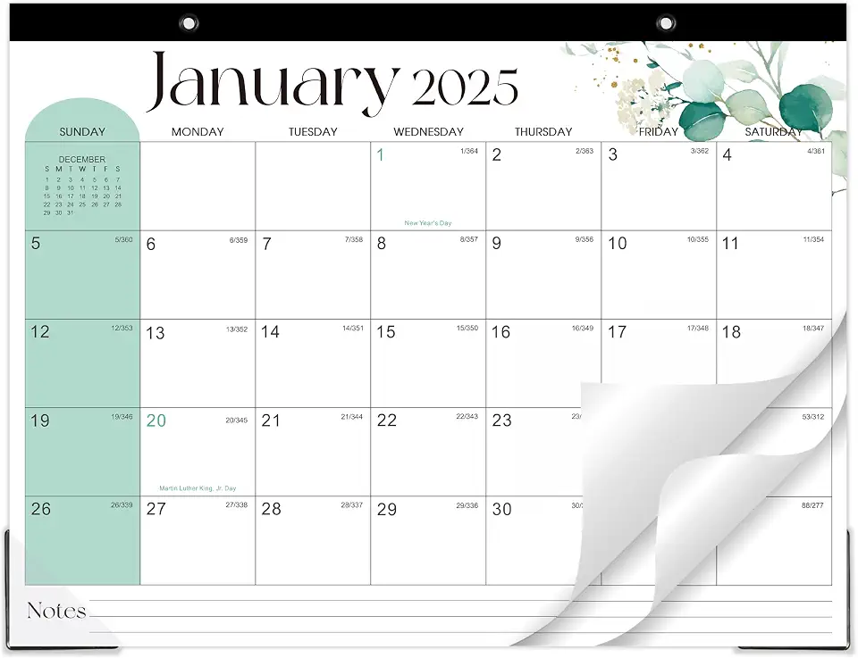 2025 Desk Calendar with Monthly Pages