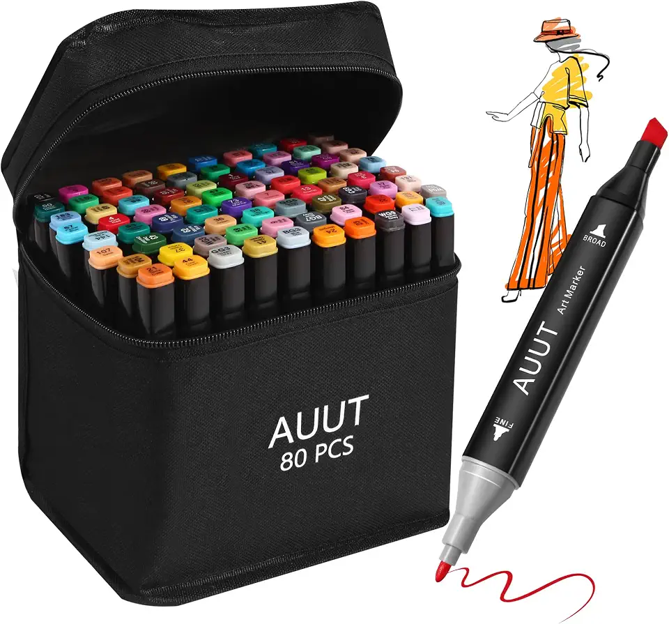 80-Color Dual Tip Art Markers