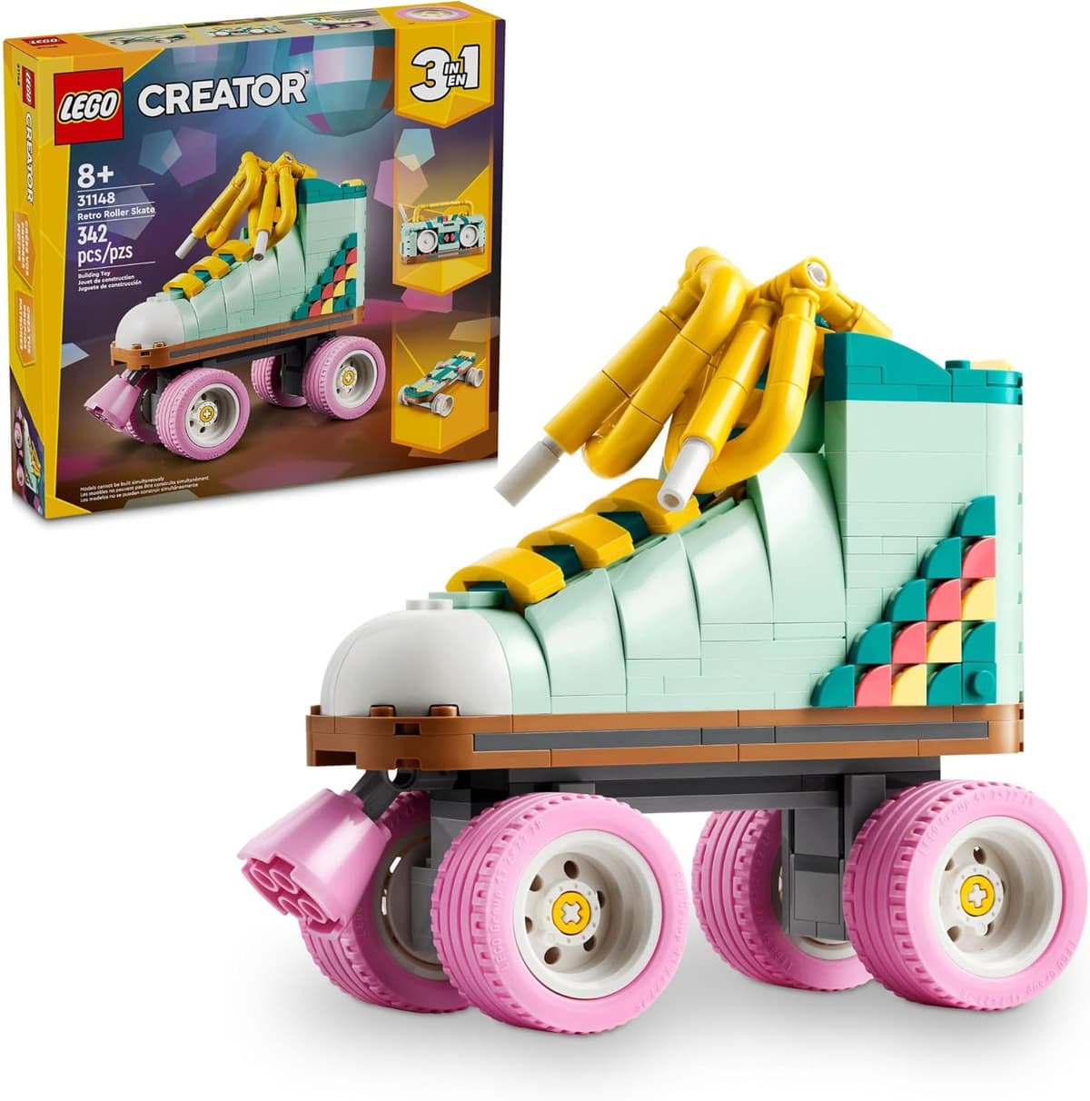 LEGO Creator 3 in 1 Retro Roller Skate Building Kit