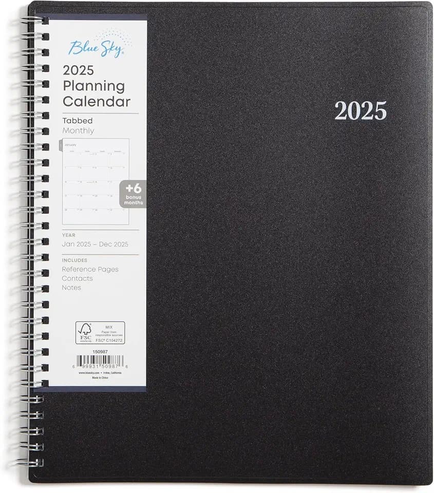 Blue Sky 2025 Monthly Planner