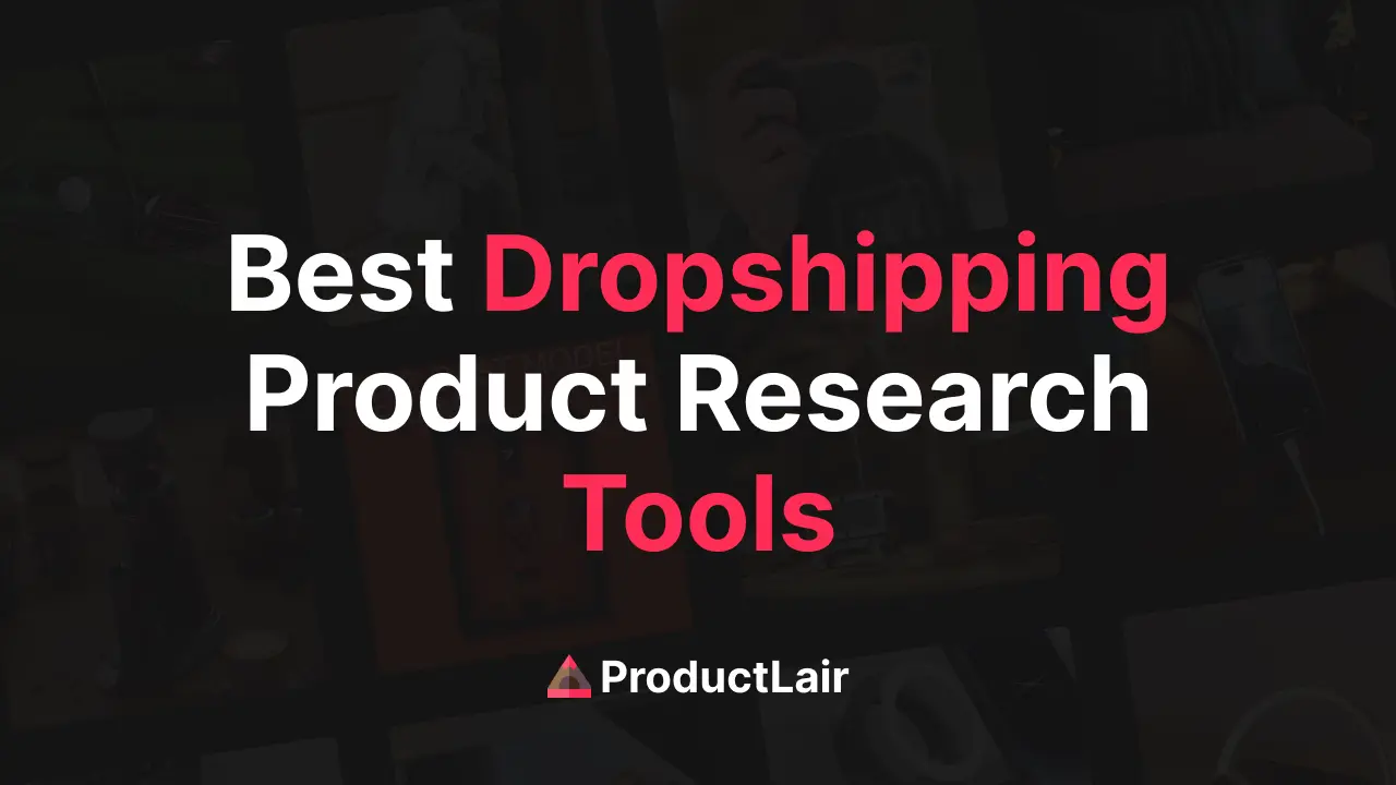 5 Best Product Research Tools for Dropshipping illustration showing various research tools and analytics