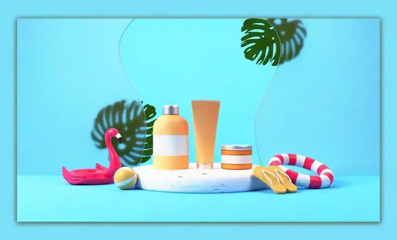 Beach and summer products display