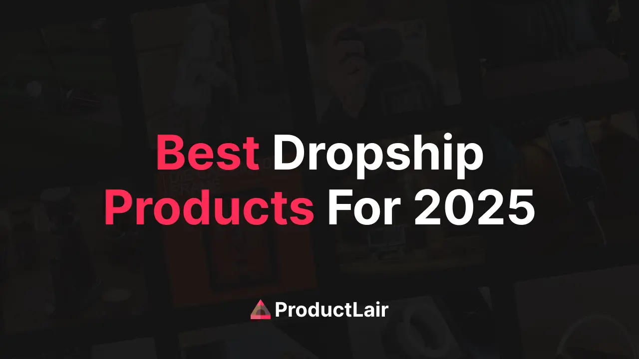 Collection of top trending dropship products for 2025 showing various profitable items