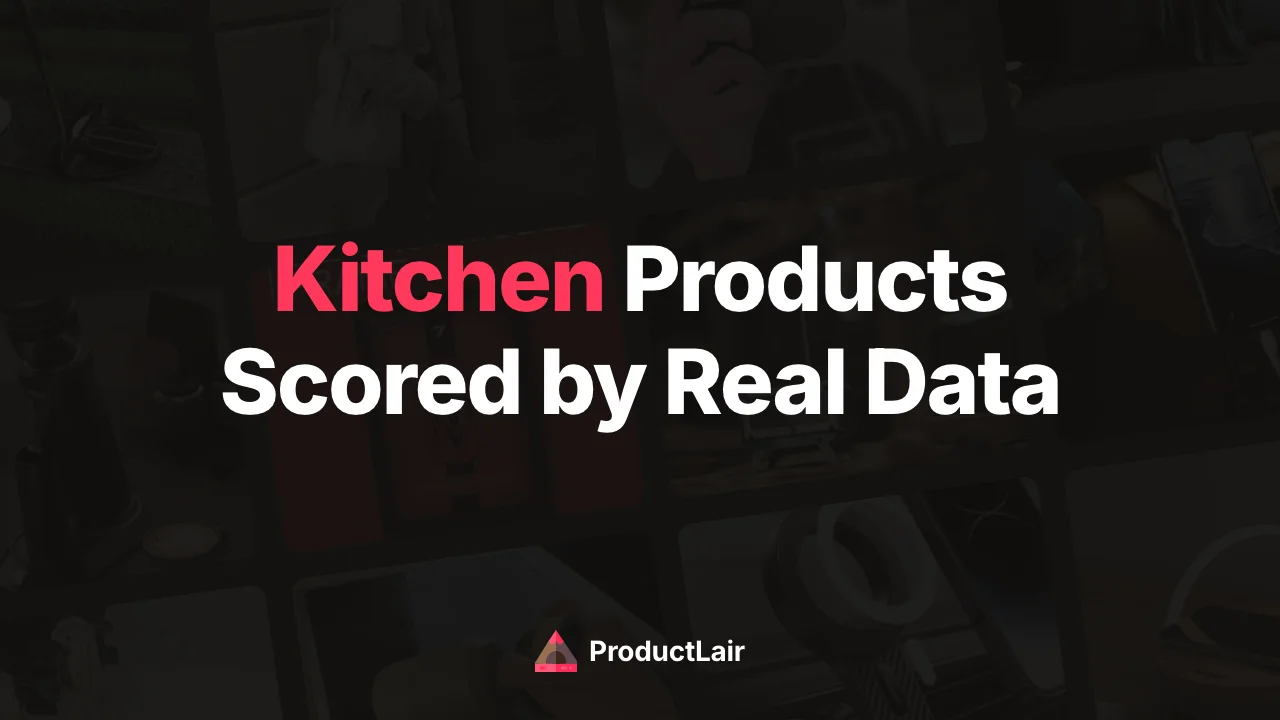 Best kitchen dropshipping products scored on problem-solving ability and social media potential from 5,943 products