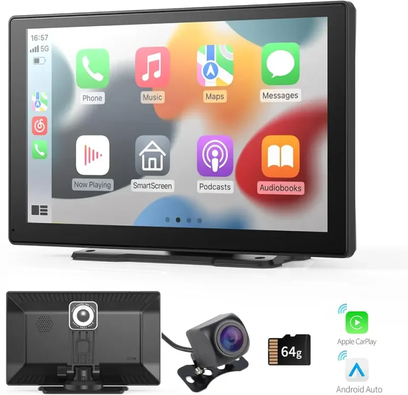 4K dual dash cam system with front and rear cameras for road safety