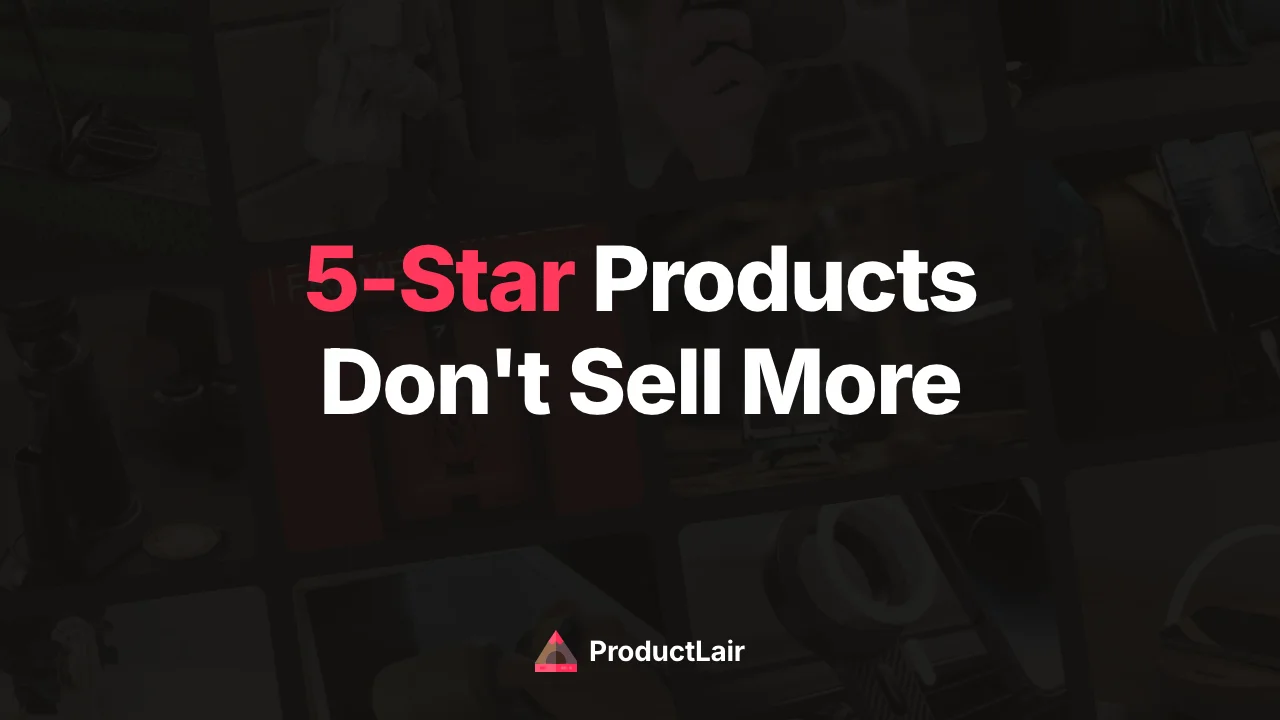 Data analysis of star ratings versus sales across 5,943 dropshipping products