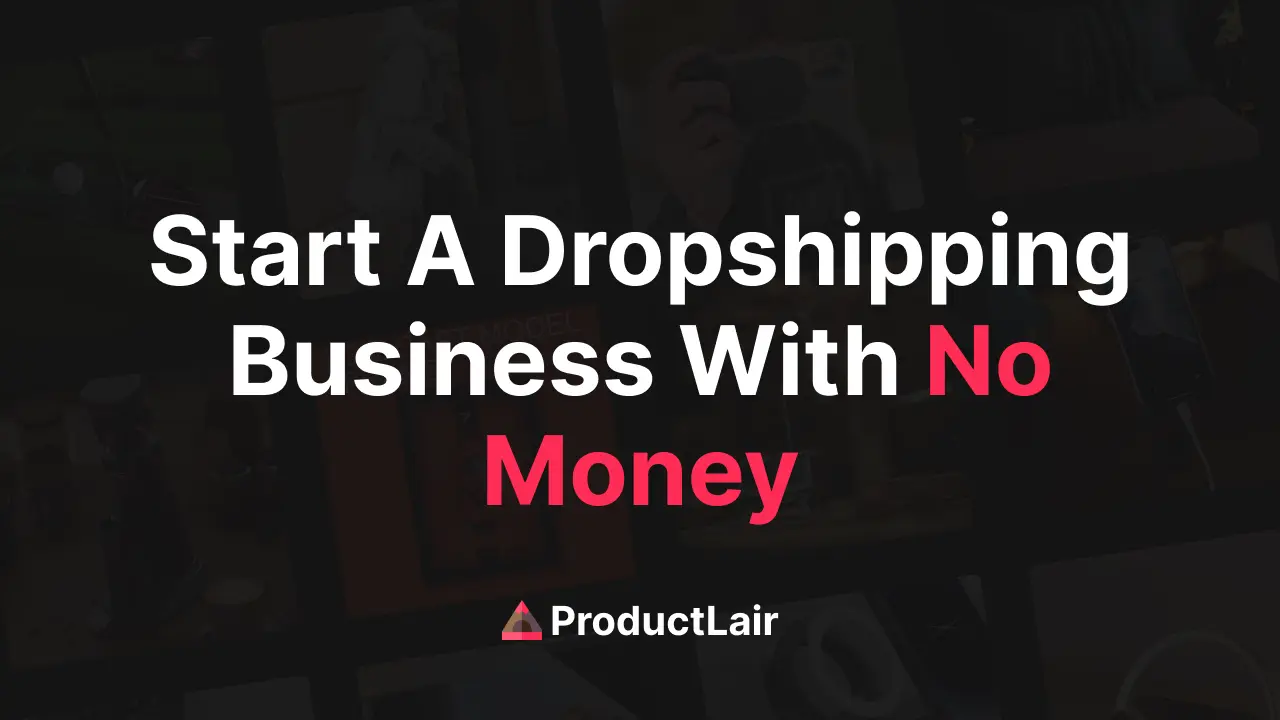 Person starting their dropshipping business from home with just a laptop, showing it's possible to start with no money