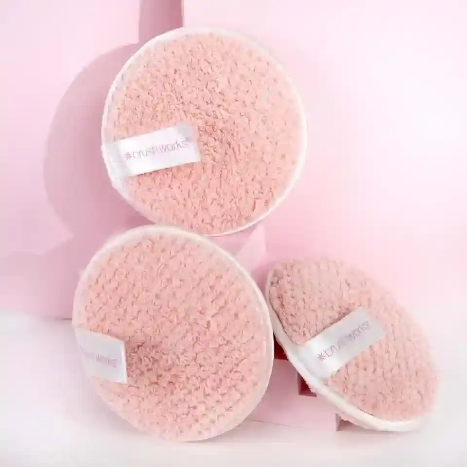 Set of reusable makeup remover pads, showcasing their eco-friendly nature